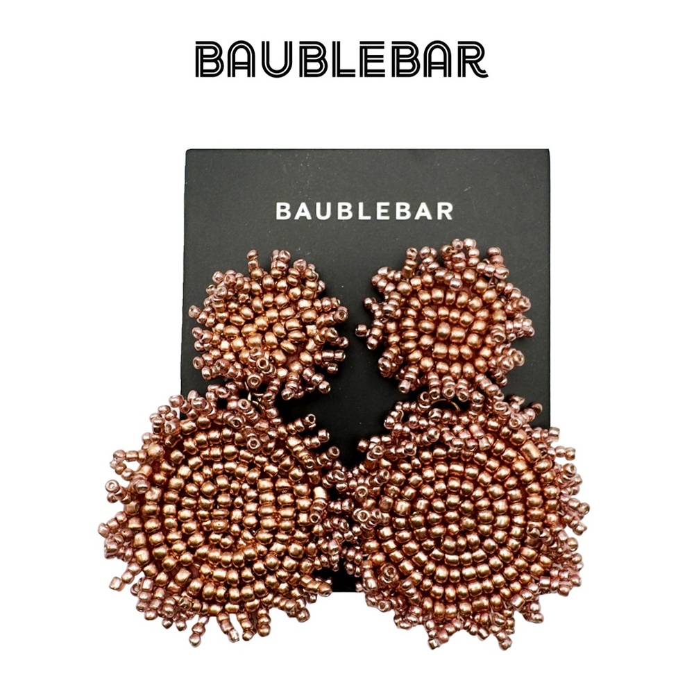 BaubleBar Gem Rianne Drop Earrings • Rose Gold • NWT
